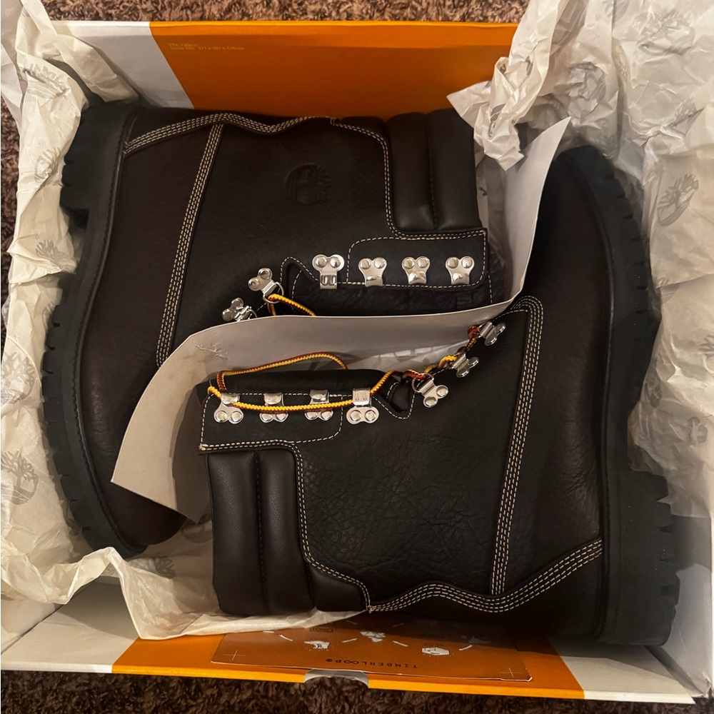 Timberland Black Leather Hiking Boots